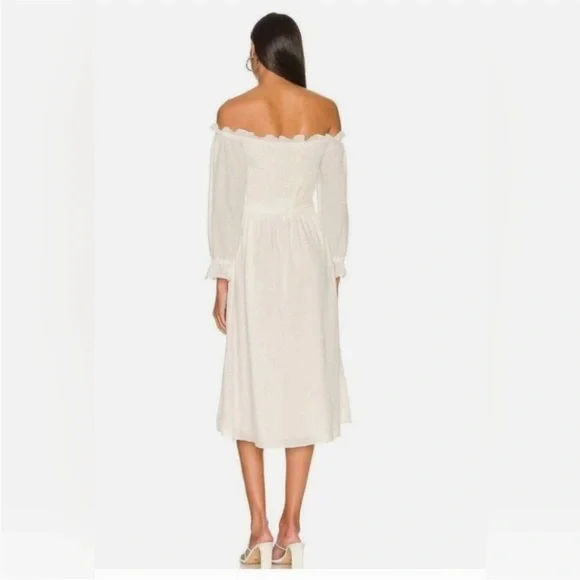 1. State Off-Shoulder White Long Sleeve Dress - Picture 2 of 8
